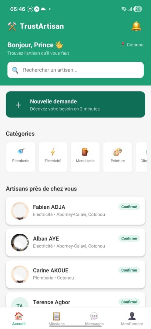 Trouvez un artisan vérifié près de chez vous